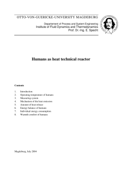Humans as heat technical reactor