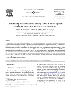 Determining maximum stand density index in mixed species stands
