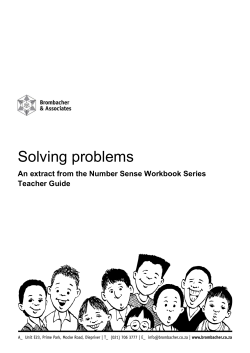 Brombacher - Solving Problems