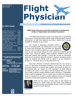 CAMA Flight Physician – May 2016