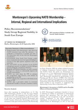 Montenegro`s Upcoming NATO Membership