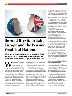 Beyond Brexit: Britain, Europe and the Pension Wealth of Nations