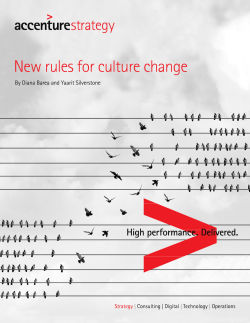 New Rules for Culture Change