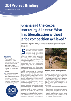 Ghana and the cocoa marketing dilemma: What has liberalisation