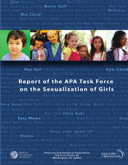 Report of the APA Task Force on the Sexualization of Girls