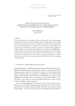 a brentanian approach to (linguistic and mental)