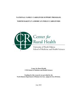 national family caregiver support program: north dakota`s american