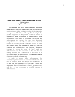 Act Utilitarianism v