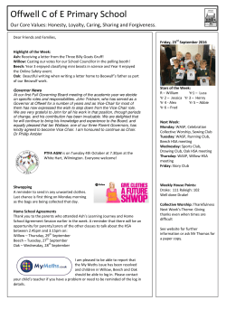23rd September 2016 - Offwell Primary School