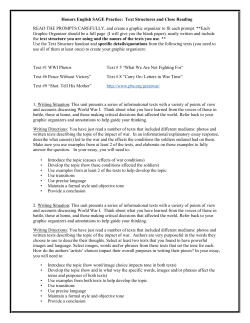 Honors English SAGE Practice: Text Structures and