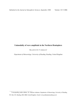 Unimodality of wave amplitude in the N. Hemisphere