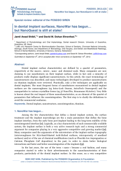 In dental implant surfaces, NanoWar has begun&hellip;