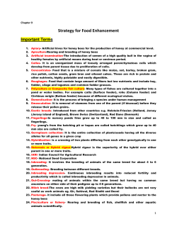Strategy for Food Enhancement