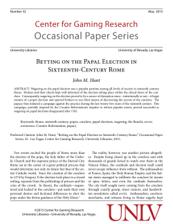 Betting on the Papal Election in Sixteenth