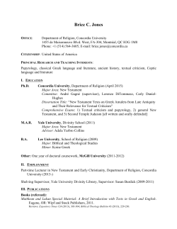 CV (Jones) - Concordia University