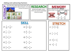 Adding and subtracting fractions
