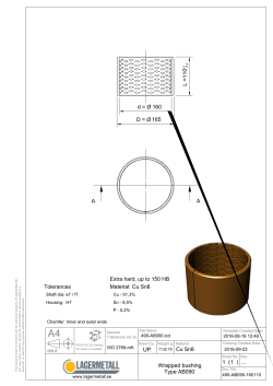 ( ) 1 1 UP 160 165 110 L = AA Wrapped bushing