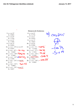 Aim 54- Pythagorean Identities.notebook