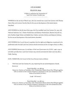 CITY OF SURREY BYlAW NO. 18509 A Bylaw to authorize the