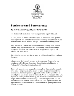 Persistence and Perseverance - Harris Family Center for Disability