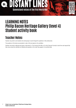 Student activity book - State Library of Queensland