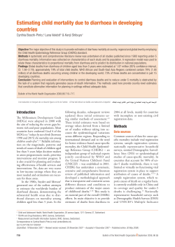 Estimating child mortality due to diarrhoea in developing countries