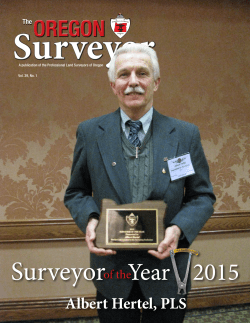 January / February - Professional Land Surveyors of Oregon