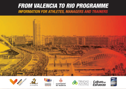 from valencia to rio programme