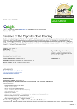 Narrative of the Captivity Close Reading