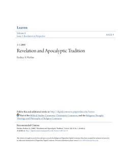 Revelation and Apocalyptic Tradition