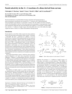 Facial selectivity in the 4 + 2 reactions of a diene