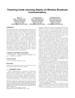 Thwarting Inside Jamming Attacks on Wireless Broadcast