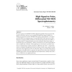 NICMOS ISR 2003-001: High Signal-to