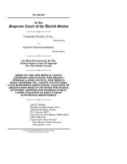 New Mexico Cattle Growers Association Legal Brief