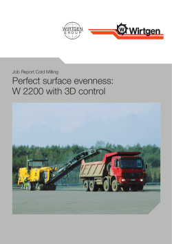 Job Report Cold Milling - Perfect surface evenness