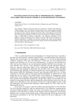 S.Suresh "Investigations on electrical properties of cadmium