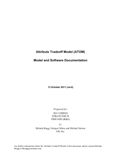 Attribute Tradeoff Model (ATOM) Model and Software