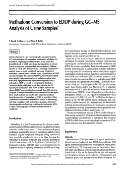 Methadone Conversion to EDDP during GC