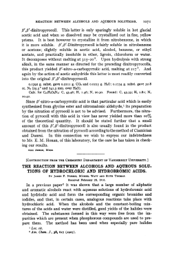 THE REACTION BETWEEN ALCOHOLS AND