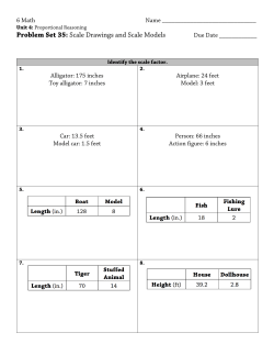 Problem Set 35: Scale Drawings and Scale