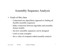 Assembly Sequence Analysis