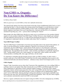 NonGMO vs. Organic: Do You Know the Difference?