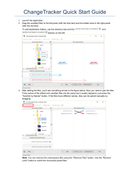 ChangeTracker Quick Start Guide