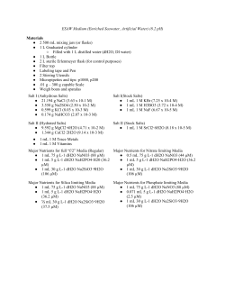 ESAW Medium (Enriched Seawater, Artificial Water) (8.2 pH