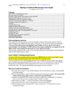 Olympus confocal short user guide