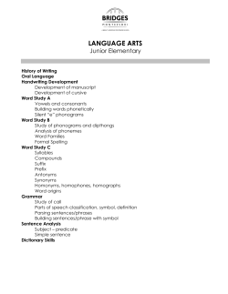language arts - Bridges Montessori School