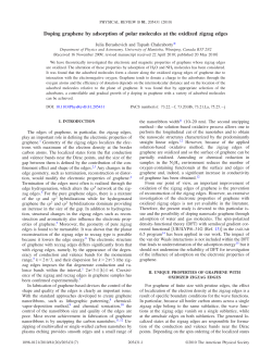 Doping graphene by adsorption of polar molecules at the oxidized