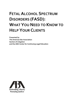 Fetal Alcohol Spectrum Disorders