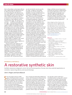 Biomedical materials: A restorative synthetic skin