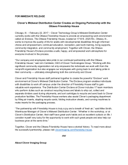 Clover`s Midwest Distribution Center Creates an Ongoing